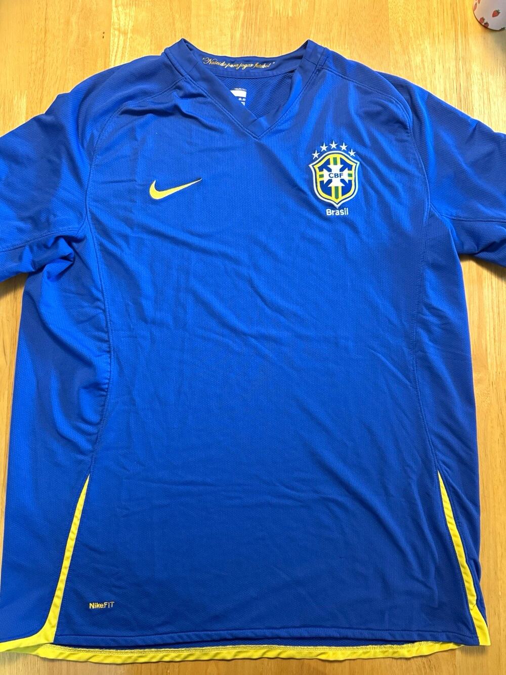 Nike Dri-FIT Brazil CBF Soccer Jersey Blue/Yellow Men's Size XL